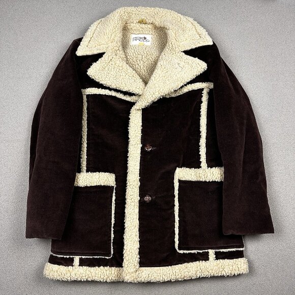 Fox Knapp Other - 70s Fox Knapp Jacket True Vintage Lined Velour Chore Rancher Coat Mens 38 small